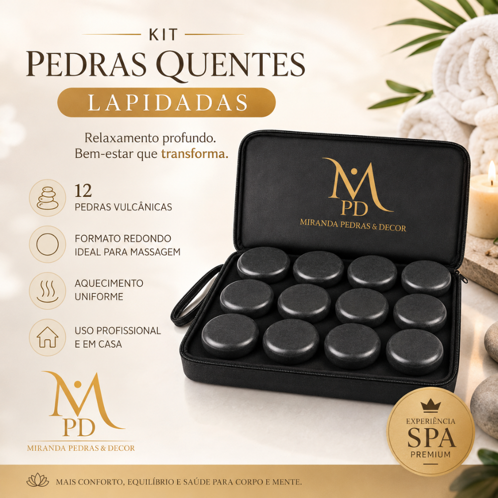 Kit 12 Pedras Quentes Lapidadas — foto 4